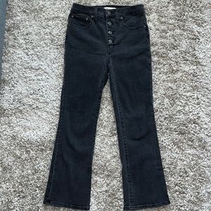 Madewell Cali Demi-Boot Washed Black Cropped Jeans